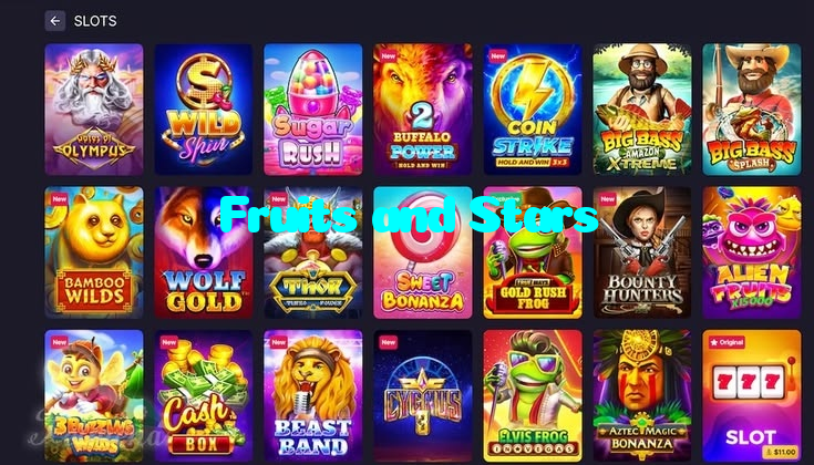 available types of Fruits and Stars bet including pre-match live express and system bets